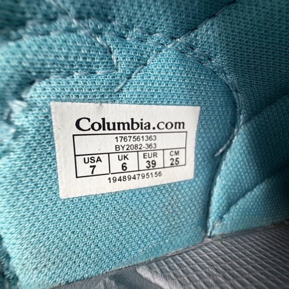 Columbia Women's Sport Sandals Size 7 Teal Closed Toe Hiking Trail‎ BY2082 - Picture 5 of 7